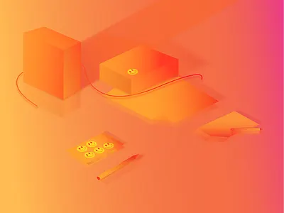 Still Life No.1: Smiley :-) illustration illustrator orange paper pencil pink smile smiley sticker sunset vector wallpaper warm