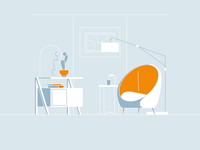 living space 03 couch dailyui icon illustration livingroom livingspace minimal table tea table vector