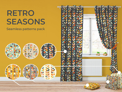 RETRO SEASONS patterns set design pattern pattern design seamless slanapotam surface design surface pattern surface pattern design vector