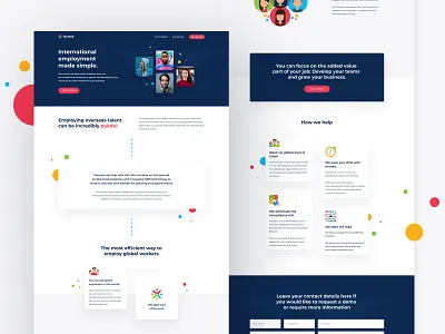 Landing Page for Teamed design nocode teamed ui ux web web design webflow website website design