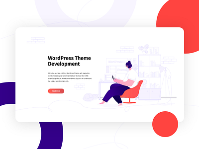 WordPress Development Landing Page Concept contept development flat illustration landing page wordpress