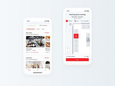 Booker app app app design book booking booking app clean concept design conference room grid interface minimal product schedule simple ui ux workspace
