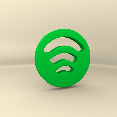 Spotify 3d 3d artist 3dlogo autodeskmaya design logo maya spotify spotifylogo