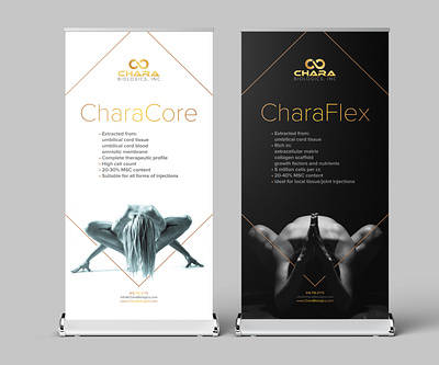 Banner aesthetics banner banner design biology biotech black and white cell company cord core design flex gold injection medical
