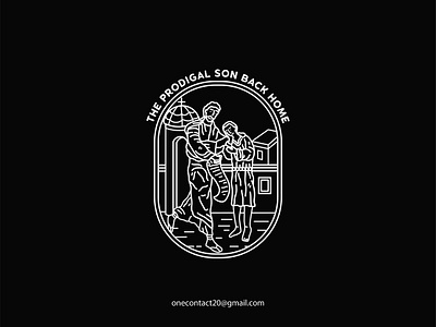 The Prodigal Son art background badge circle design drawn graphic hand drawn handline illustration line line art monoline monoline badge monoline design monoline logo outdoors outline symbol vector