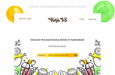 Food Delivery - Web Landing Page food court food delivery illustration ui ux web design