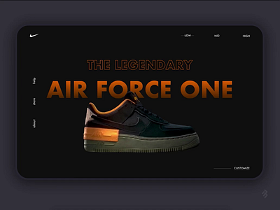 Nike Air Force - Interaction 17seven animation branding design interaction design ui ui design user experience visual design