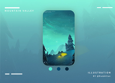 The journey of the polar night art illustration illustrator iphone case nature wallpaper