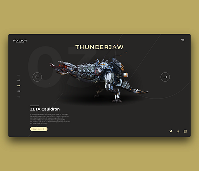 Horizon Zero Dawn - Machines concept game horizon zero dawn illustration playstation playstation4 ui uidesign uxdesign web webdesign website website design