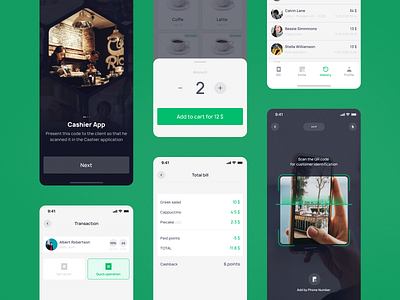 Cashier app app bill cashier cheсkout concept design figma ios nowadigit onboarding scan qr codes total ui ux