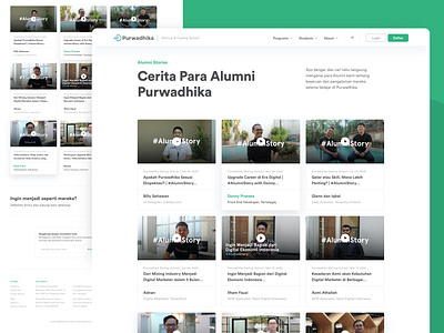 Alumni - PWDK design landing page design ui design uidesign uiux uiuxdesign website design