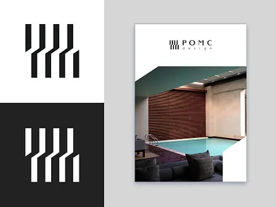 POMC Logo Design branding design geometric design icon logo logotype design minimal symbol vector
