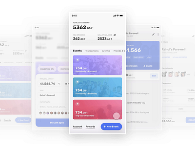 Manage & Split Expenses bill payment bill split mobile app splitwise ui ui design