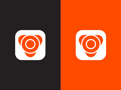 Virtchue Logo Design Concept #1 app logo branding circles circle concentric colorful symbol letter v monogram logo design logo designer modern technology orange black scan scanning signal signals trading growth trader triangle triangular geometry