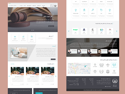 پروژه وب سایت موسسه حقوقی adobe company design illustrator ui ui design ui ux uiux ux ux design web website xd xd design