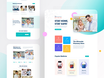 Pharmacy Layout Bundle for SP Page Builder Pro doctor drug header homepage joomla medical medical shop medicine medicine web pharmacy template userinterface web website ui webui