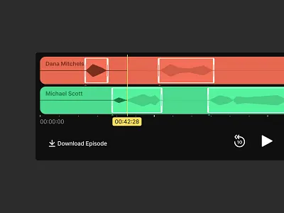 Poco - Editor controls app design editing illustration podcast timeline ui