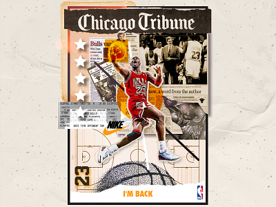 I'm Back 🏀 23 basketball branding bulls chicago chicago bulls design dream team graphic illustration ilustracion jordan logo michael jordan mj modern nba nike vector