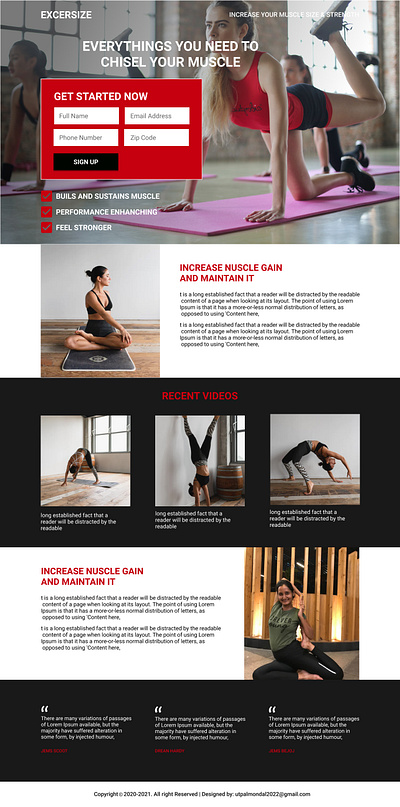 Fitness website design app branding design illustration illustrator type typography ui ux web website