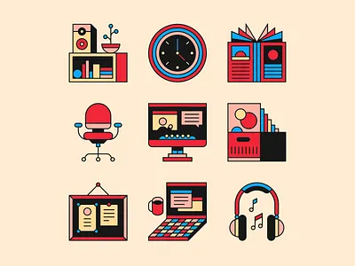 studio relics π chair computer icon icons illustration laptop magazine office relics studio