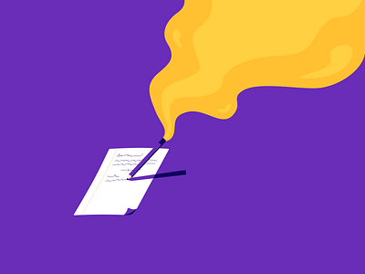 Learn by writing | Blog Illustration article blog bold clean colors design figma illustration learn minimal paper pencil vector writing