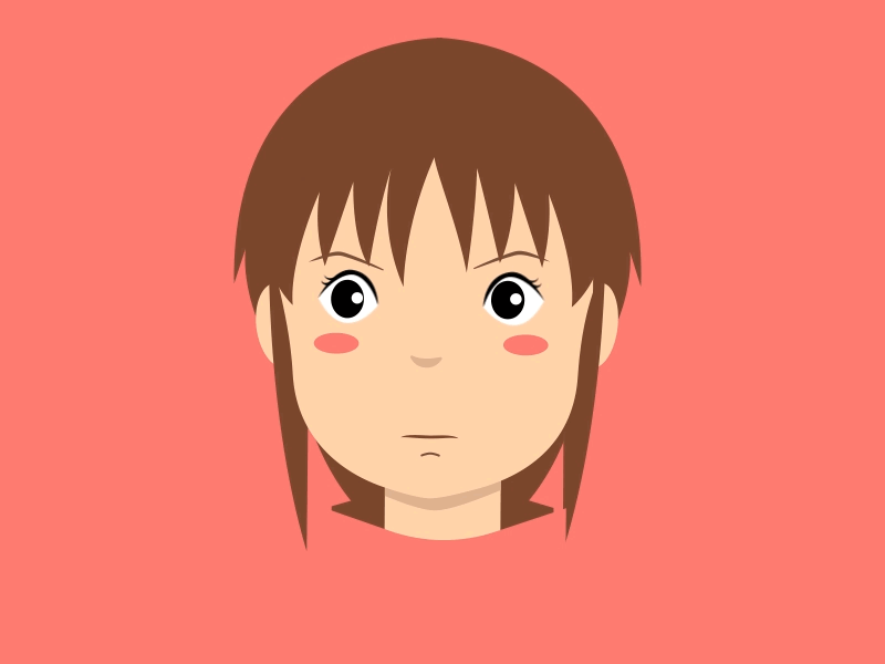 Chihiro animation chihiro face gif illustration joysticks n sliders miyazaki motion