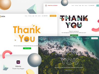 Thank You Page UI Design creative design design flower illustration graphic illustration message page design sea smiley template thank you thank you page thankyou ui uidesign uiux ux vector web page web page design