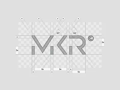 MKR / construction type on the grid 📐 brand branding design designer letter lettermark logo logodesign logodesigner logotype mark modern trademark type typography