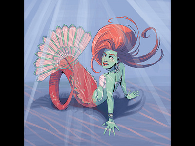 Mermay 2020 character design coral digital painting fantasyart illustraion mermaid mermay ocean