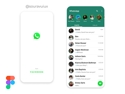 Redesigning WhatsApp UI app branding design figma flat illustration typography ui ux