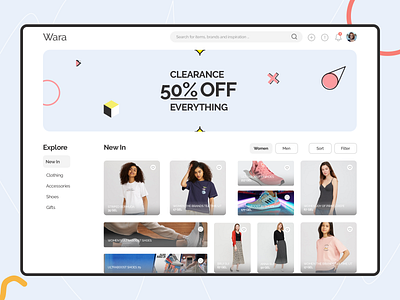 Shop Clothing Web Page clean design georgia shop shopping ui uidesign uxui