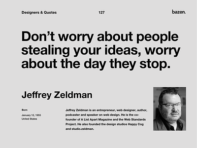 Quote - Jeffrey Zeldman design agency design quote design quotes design tip design tips designtips inspirational inspirational quote inspirational quotes motivational motivational quotes motivationalquote quote design ui ui design uidesign uiux uiux design uiuxdesign uixdesign