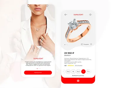 Jewelry store app branding design illustration minimal ui ux website
