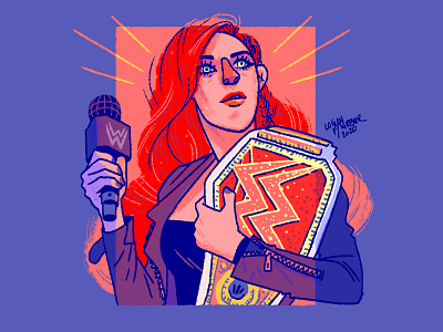 Becky Lynch art character design design digital digital art drawing illustration painting photoshop