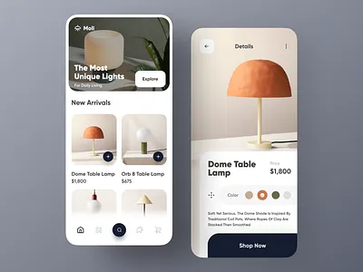 Table Lamp Product app app design app mobile application design lamp light minimal mobile mobile app mobile design orix sajon table lamp trend trendy ui ux