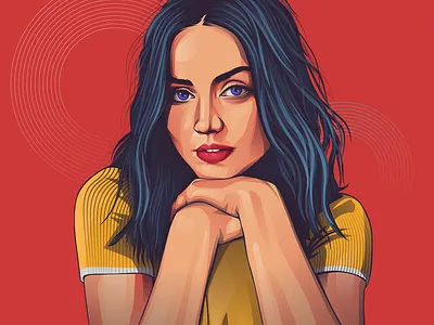 ana de armas portrait adobe illustrator adobe photoshop adobeillustrator design illustration illustrator vector vector vexel vectorvexel vexel