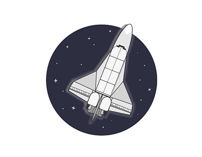 Space Shuttle Icon adobe adobe illustrator adobeillustator flat design graphic design icon illustration illustrator nasa space spaceship vector vector art