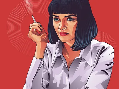 pulp fiction adobe illustrator adobeillustrator branding illustration illustrator logo design vector vector vexel vectorvexel vexel