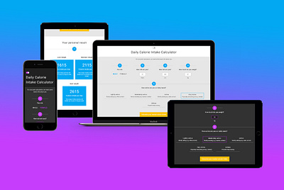 Daily Calorie Intake Calculator css3 front end development pwa reactjs responsive design ui web design