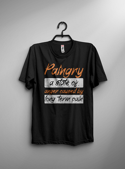 paingry a state of anger caused by long term pain animation branding design door doors illustration logodesign mahimzq tshirt tshirtdesign tshirts typography vector