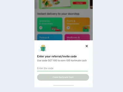 Kartmate | Referral Interaction branding illustration interaction interaction animation interaction design mobile ui mobileapp motion motion design motion graphic motion graphics product design referral sketchapp ui mockup uidesign vector