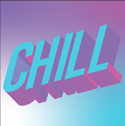 "Chill" 3d adobe illustrator color color scheme design icon illustration line art typography vector