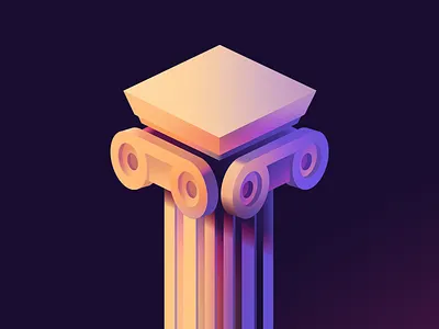 Pillar greek illustration pillar roman visual design