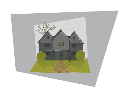 Witch House | Salem, MA building drawing illustration illustrator massachusetts procreate salem spooky travel