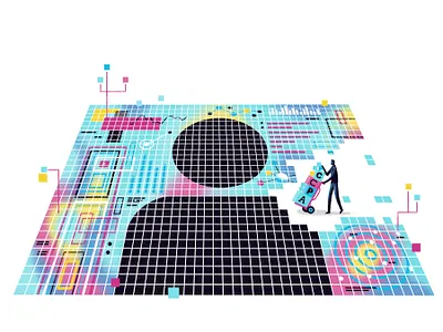 The Washington Post / CCPA cloud conceptual data editorial editorial illustration identity illustration information privacy profile security tech technology user experience