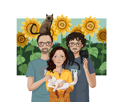 Family Picture illustration illustration art procreate