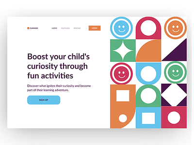 Curikids Learning Platform covid19 design figmaafrica illustration landingpage typography ui ui design ux webdesign