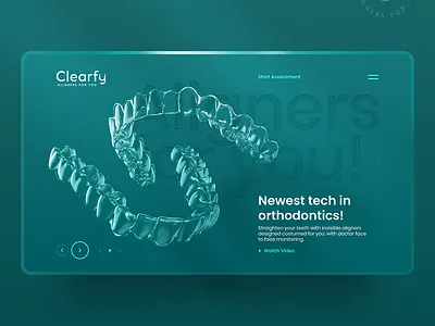 Clearfy aligners green inspiration interaction interface tech template transparent uidesign web web design website