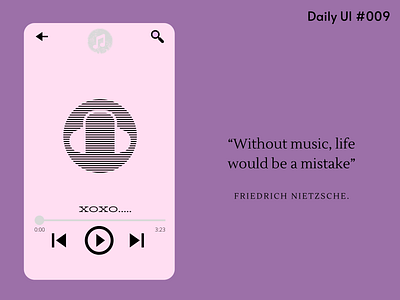 Music Player daily 100 challenge dailyui dailyui009 dailyuichallenge