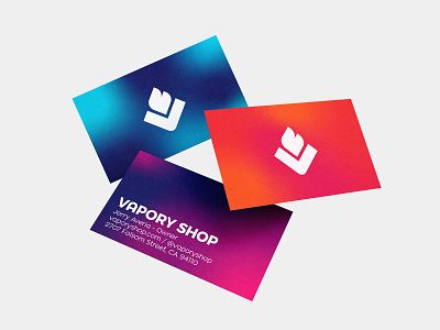 Vapory Shop - Business Cards brand identity branding business card business card design flame logo letter logo letter v logo logo logo design logo designer logotype v logo vape logo vaping logo